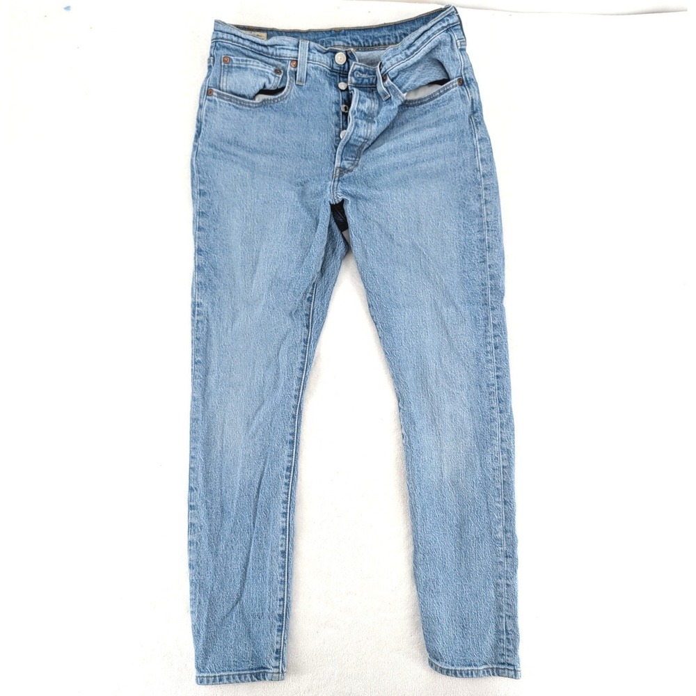Levi's 501 S Skinny Jeans Light Wash Button Fly Denim W30 L30